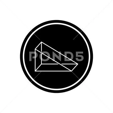 Triangle 3d icon vector イラスト素材