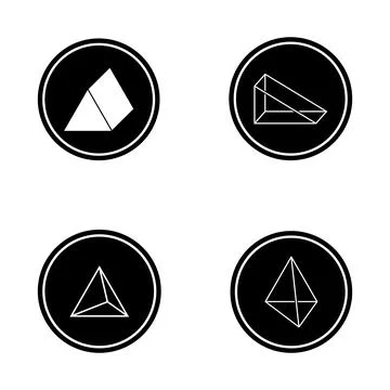 Triangle 3d icon vector 스톡 일러스트