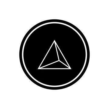 Triangle 3d icon vector Illustrazione stock