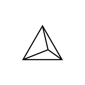 Triangle 3d icon vector 스톡 일러스트