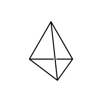 Triangle 3d icon vector Illustrazione stock