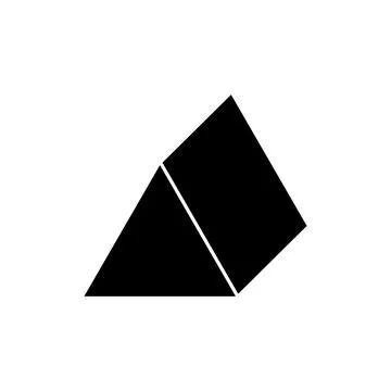 Triangle 3d icon vector Illustrazione stock
