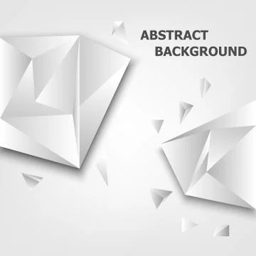 Triangle 3D polygon abstract background Stock Illustration