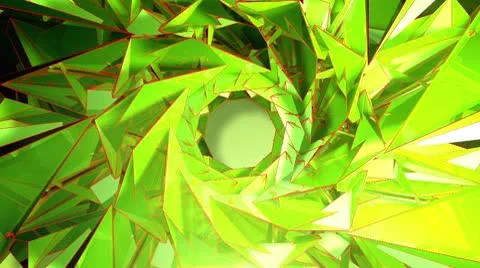 Triangle - 4 - Green - Circular - Fast Stock Footage 10764119