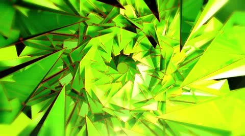Triangle - 6 - Green - Circular Stock Footage 10764431