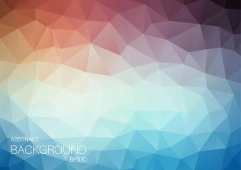 Triangle Abstract backgound for web. Orange and blue Art  with  shapes. Stock Illustration