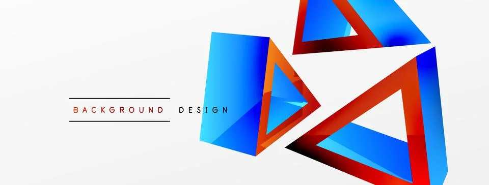 Triangle abstract background. 3d vector basic shape technology or business イラスト素材