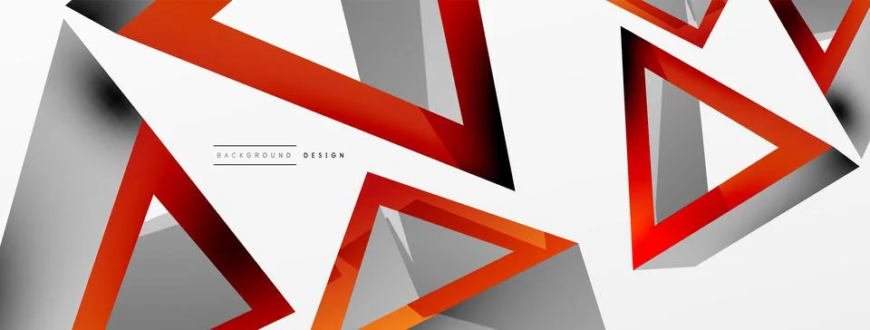 Triangle abstract background. 3d vector basic shape technology or business 스톡 일러스트