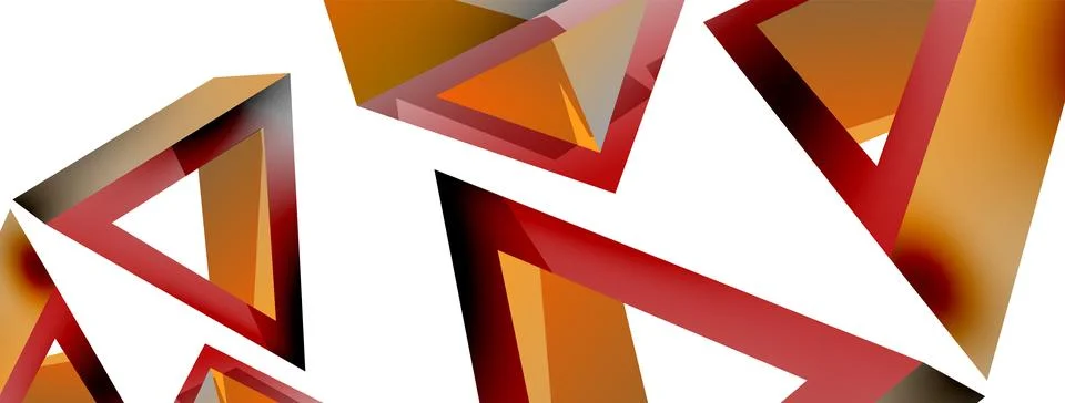 Triangle abstract background. 3d vector basic shape technology or business 스톡 일러스트