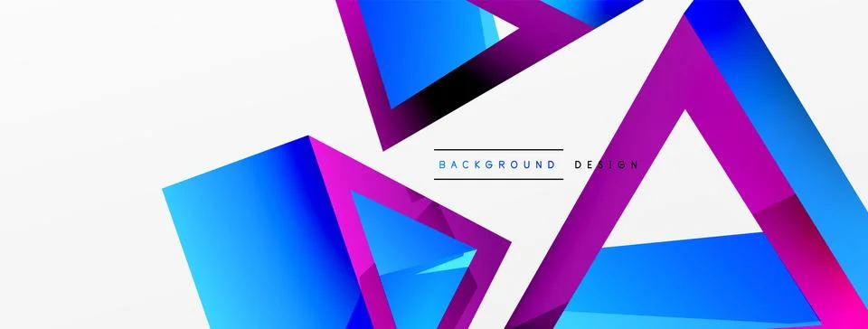 Triangle abstract background. 3d vector basic shape technology or business イラスト素材
