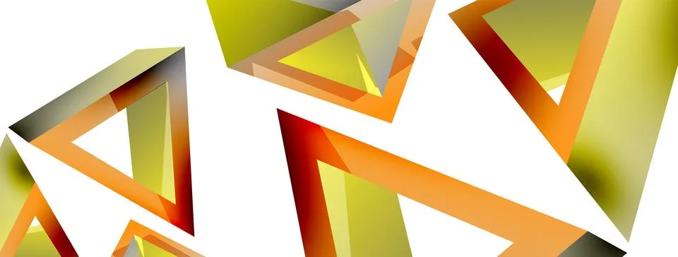 Triangle abstract background. 3d vector basic shape technology or business Illustrazione stock