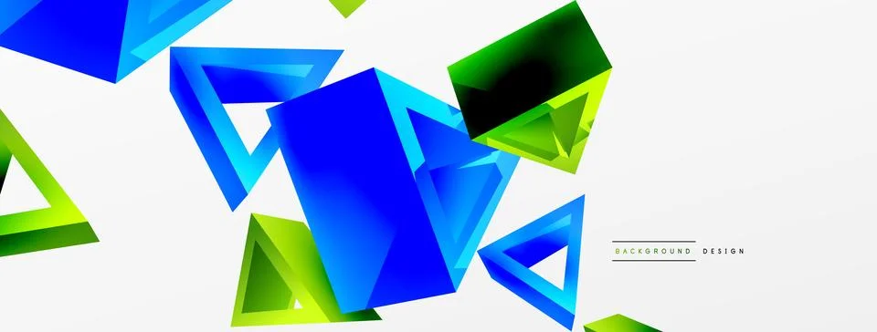 Triangle abstract background. 3d vector basic shape technology or business Illustrazione stock