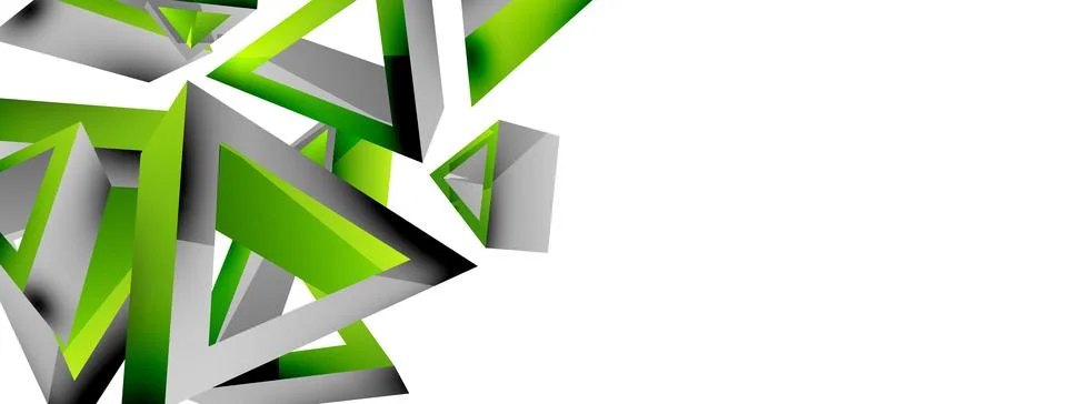 Triangle abstract background. 3d vector basic shape technology or business Illustrazione stock