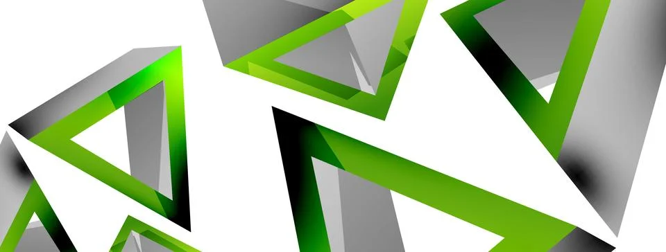 Triangle abstract background. 3d vector basic shape technology or business 스톡 일러스트