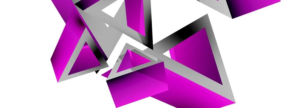 Triangle abstract background. 3d vector basic shape technology or business イラスト素材