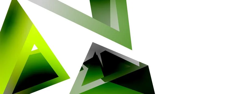 Triangle abstract background. 3d vector basic shape technology or business Stock Illustration