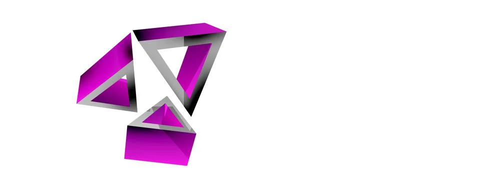 Triangle abstract background. 3d vector basic shape technology or business Illustrazione stock