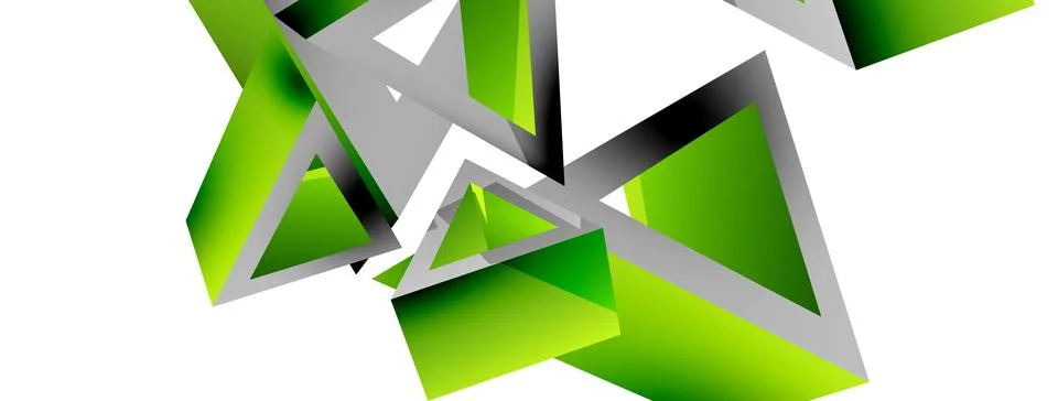 Triangle abstract background. 3d vector basic shape technology or business 스톡 일러스트