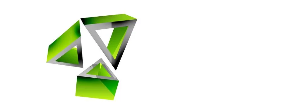Triangle abstract background. 3d vector basic shape technology or business Illustrazione stock