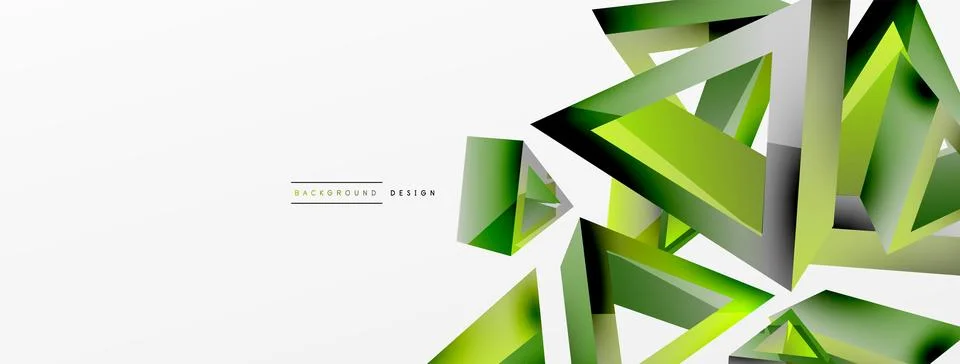 Triangle abstract background. 3d vector basic shape technology or business 스톡 일러스트