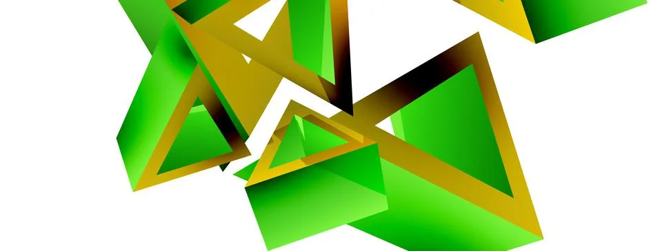 Triangle abstract background. 3d vector basic shape technology or business 스톡 일러스트