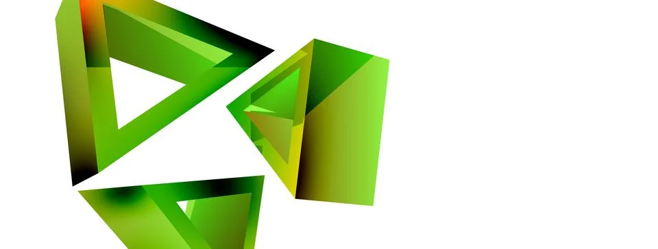 Triangle abstract background. 3d vector basic shape technology or business 스톡 일러스트