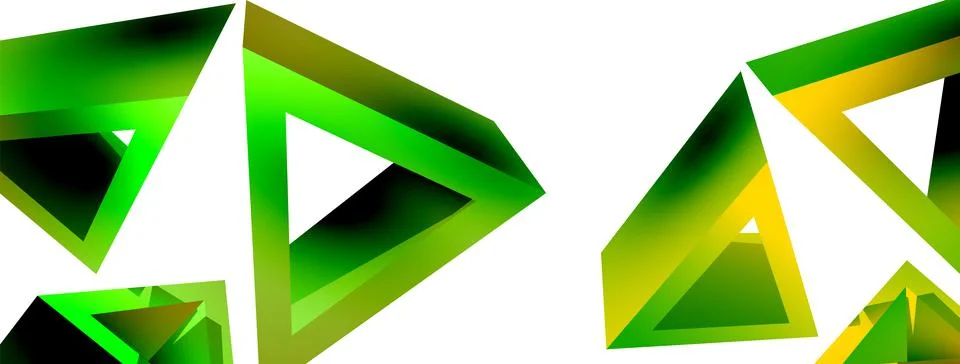 Triangle abstract background. 3d vector basic shape technology or business Stock Illustration