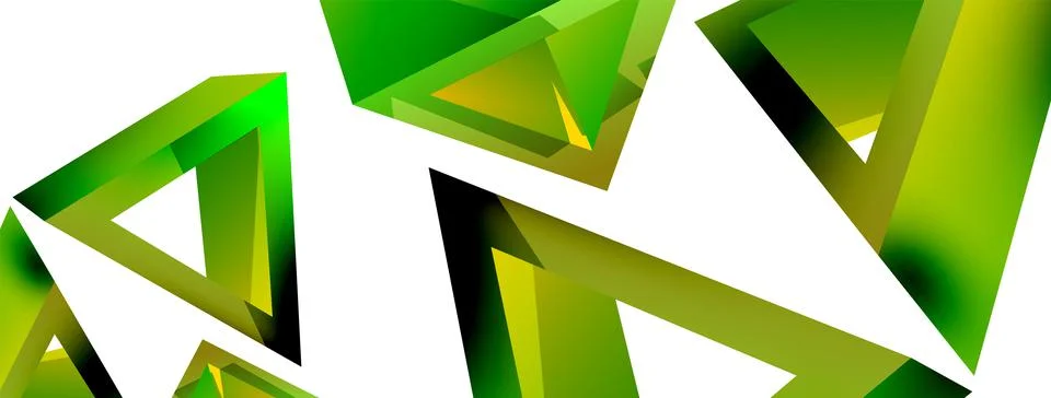 Triangle abstract background. 3d vector basic shape technology or business Stock Illustration