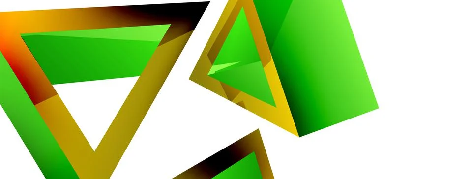 Triangle abstract background. 3d vector basic shape technology or business Stock Illustration
