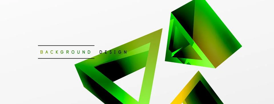 Triangle abstract background. 3d vector basic shape technology or business Stockillustratie