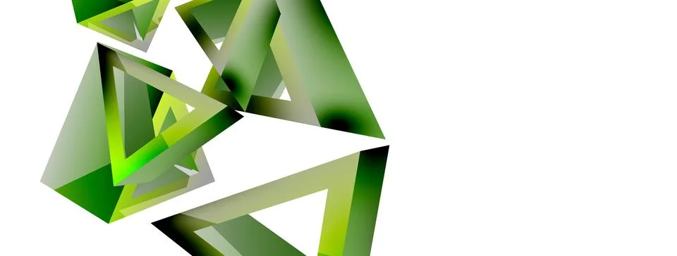 Triangle abstract background. 3d vector basic shape technology or business Stock Illustration