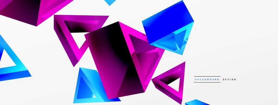 Triangle abstract background. 3d vector basic shape technology or business イラスト素材