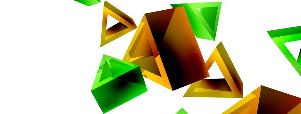 Triangle abstract background. 3d vector basic shape technology or business Illustrazione stock