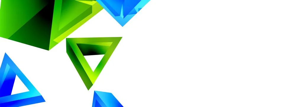 Triangle abstract background. 3d vector basic shape technology or business Stock Illustration