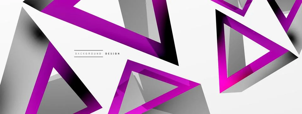 Triangle abstract background. 3d vector basic shape technology or business Illustrazione stock