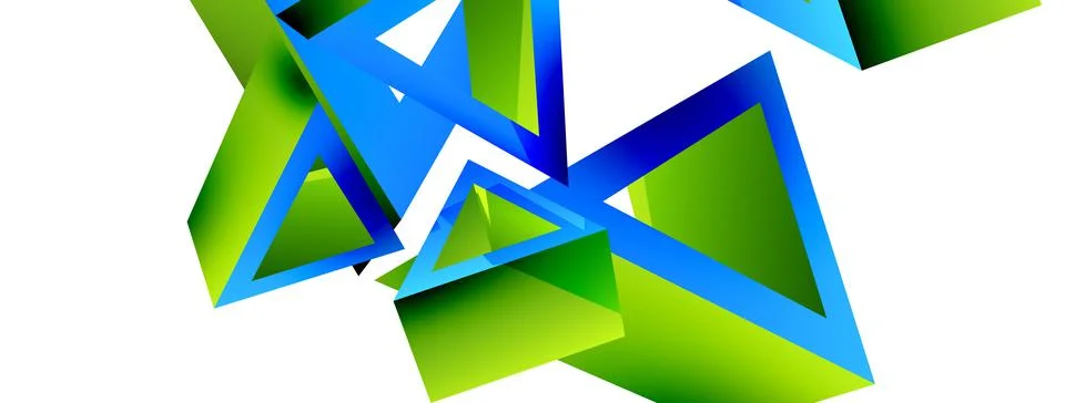 Triangle abstract background. 3d vector basic shape technology or business Illustrazione stock