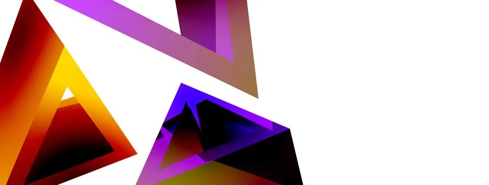Triangle abstract background. 3d vector basic shape technology or business 库存插图