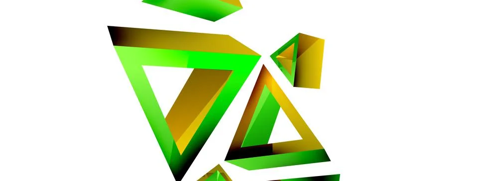 Triangle abstract background. 3d vector basic shape technology or business イラスト素材