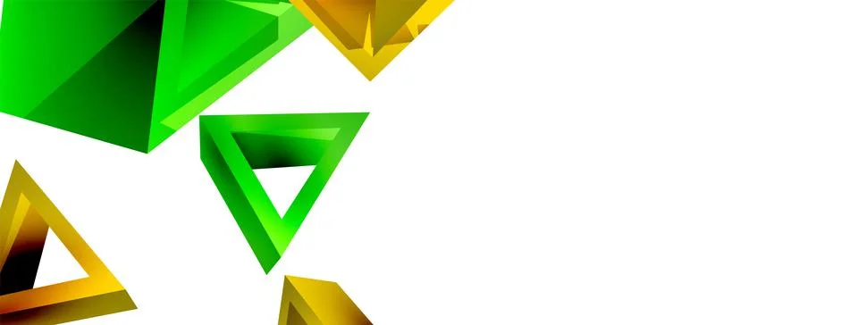 Triangle abstract background. 3d vector basic shape technology or business 스톡 일러스트