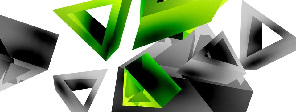 Triangle abstract background. 3d vector basic shape technology or business Illustrazione stock