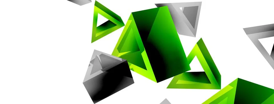 Triangle abstract background. 3d vector basic shape technology or business イラスト素材