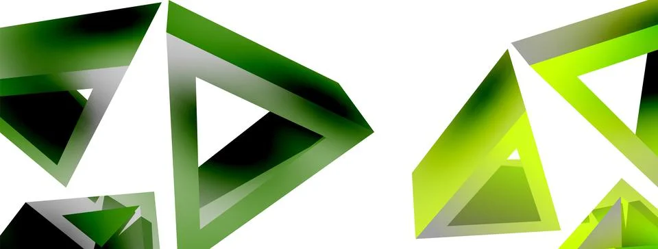 Triangle abstract background. 3d vector basic shape technology or business Illustrazione stock