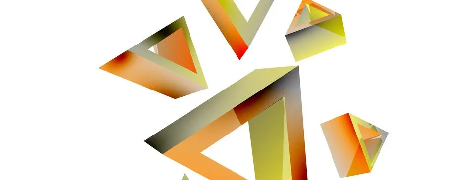 Triangle abstract background. 3d vector basic shape technology or business Illustrazione stock