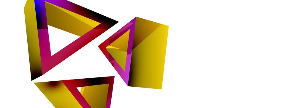 Triangle abstract background. 3d vector basic shape technology or business Illustrazione stock