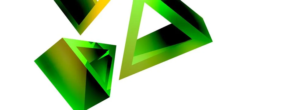 Triangle abstract background. 3d vector basic shape technology or business Stock Illustration