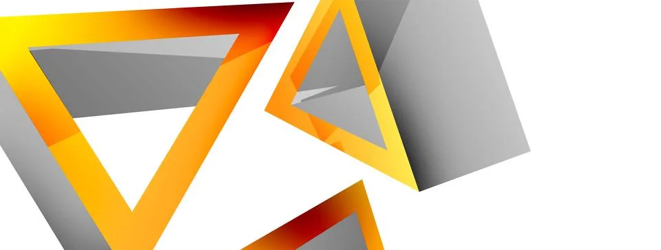 Triangle abstract background. 3d vector basic shape technology or business Illustrazione stock