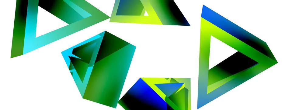 Triangle abstract background. 3d vector basic shape technology or business Illustrazione stock