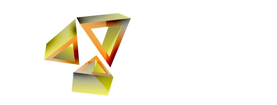 Triangle abstract background. 3d vector basic shape technology or business 스톡 일러스트