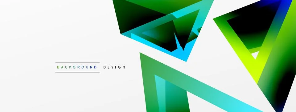 Triangle abstract background. 3d vector basic shape technology or business Stock Illustration