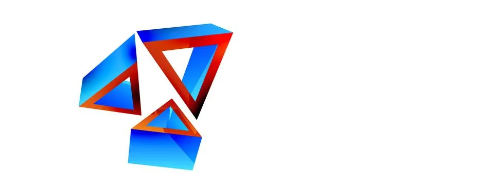 Triangle abstract background. 3d vector basic shape technology or business イラスト素材